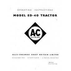 Allis-Chalmers ED-40 Operators Manual